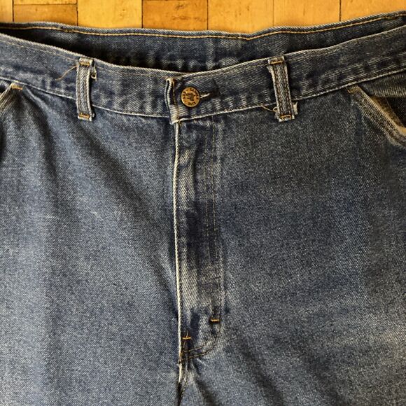 Saddle King Vintage Blue Jeans Men’s 42x34 Made In USA Regular Wash - Picture 2 of 16